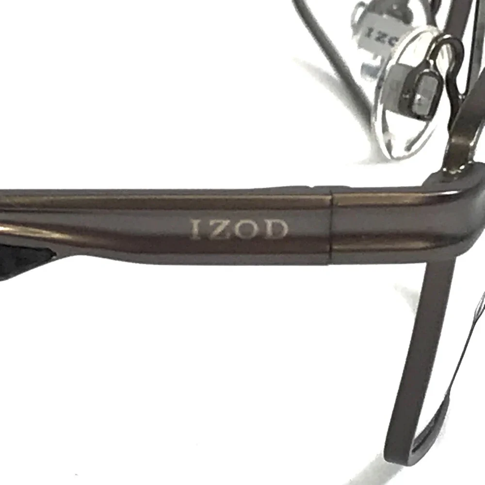 IZOD Eyeglasses Frames IZ 2121 GUNMETAL Gray Rectangle Wire Rim 60-15-155